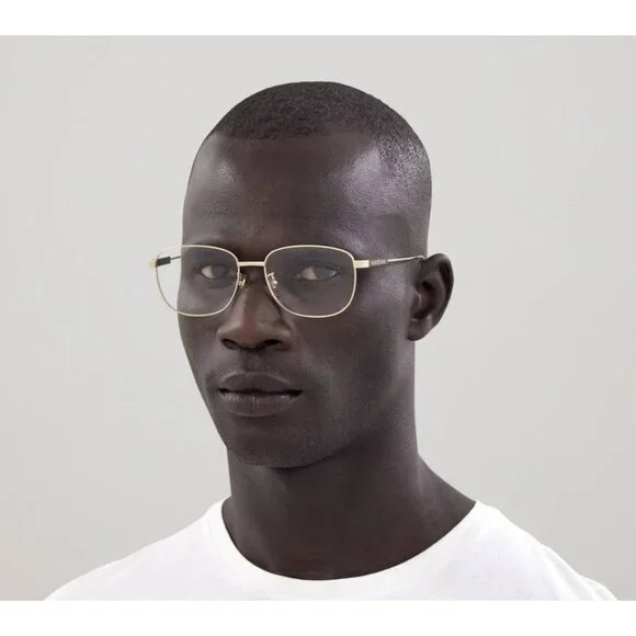 NEW GUCCI EYEGLASSES GOLD UNISEX EYEWEAR GUCCI GG1312O 002 - Picture 3 of 4